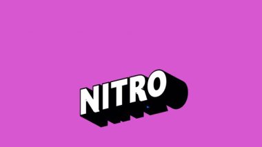 Renk Değiştiren Arkaplan ile Graffiti Biçiminde NITRO Metni