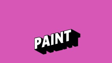 Renk Değiştiren Arkaplan ile Graffiti Biçiminde Boya Metni