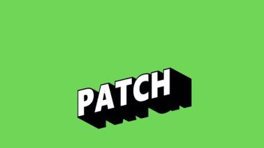 Renk Değiştiren Arkaplan Tarzı ile Graffiti Biçiminde PATCH Metni