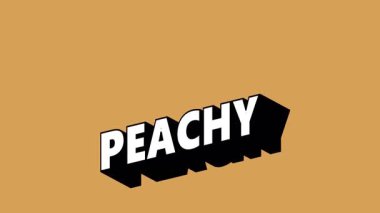 Renk Değiştiren Arkaplan ile Grafiti Biçiminde PEACHY Metni