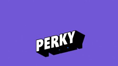 Renk Değiştiren Arkaplan ile Graffiti Biçiminde PERKY Metni