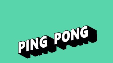 Renk Değiştiren Arkaplan ile Graffiti Biçiminde PING PONG Metni