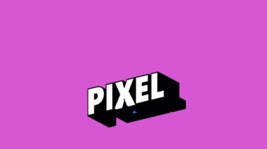 Renk Değiştiren Arkaplan ile Graffiti Biçimli PIXEL Metni
