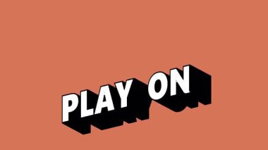 Renk Değiştiren Arkaplan ile Graffiti Biçiminde PLAY açık metni