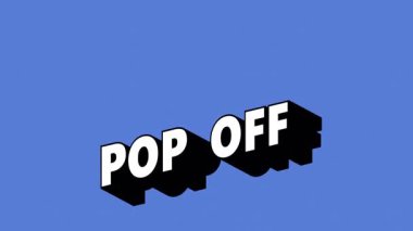 Renk Değiştiren Arkaplan ile Graffiti Biçiminde POP OFF Metni