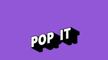 Graffiti Biçimli POP IT Metni Renk Değiştiren Arkaplan