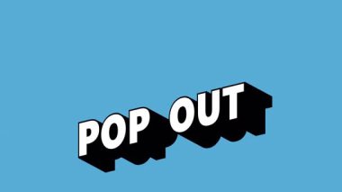 Renk Değiştiren Arkaplan ile Graffiti Biçiminde POP Out Metni