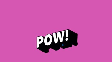 POW! Renk Değiştiren Arkaplan ile Graffiti Biçiminde Metin