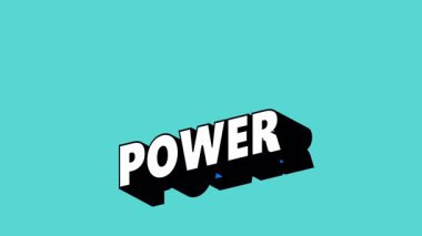 Renk Değiştiren Arkaplan ile Graffiti Biçiminde POWER Metni