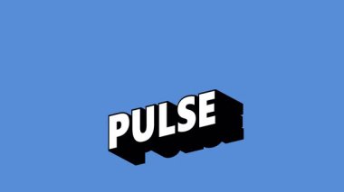 Renk Değiştiren Arkaplan ile Graffiti Biçiminde PULSE Metni