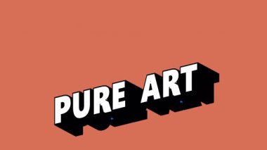 Renk Değiştiren Arkaplan ile Graffiti Biçiminde Saf Sanat Metni