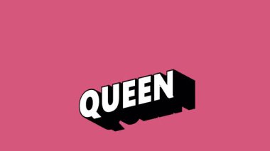 Graffiti Biçimli QUEEN Metni Renk Değiştiren Arkaplan