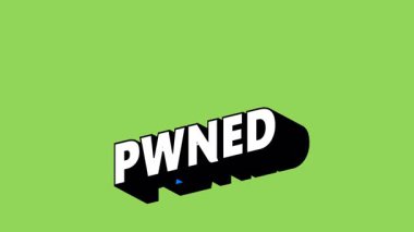 Renk Değiştiren Arkaplan ile Graffiti Biçiminde PWNED Metni