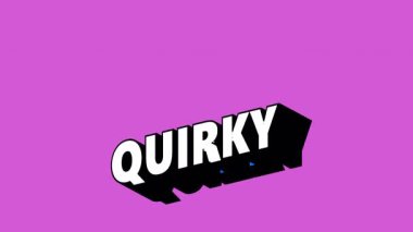 Renk Değiştiren Arkaplan ile Graffiti Biçiminde QuIRKY Metni