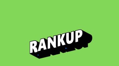 Renk Değiştiren Arkaplan ile Graffiti Biçiminde RANKUP Metni