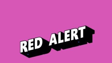 Renk Değiştiren Arkaplan ile Grafiti Biçiminde Kırmızı ALERT Metni