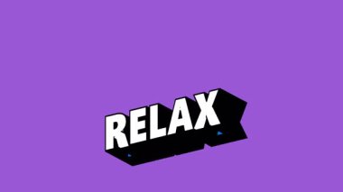 Renk Değiştiren Arkaplan ile Graffiti Biçiminde RELAX Metni