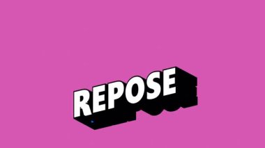 Renk Değiştiren Arkaplan ile Graffiti Biçiminde REPOSE Metni