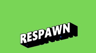 Renk Değiştiren Arkaplan ile Graffiti Biçiminde RESPAWN Metni