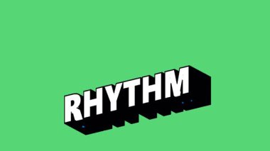 Renk Değiştiren Arkaplan ile Graffiti Biçimli RHYTHM Metni