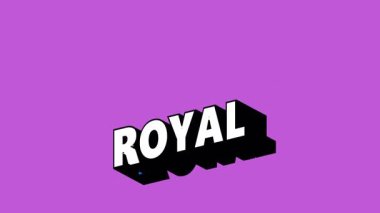 Graffiti Biçimli ROYAL Metni Renk Değiştiren Arkaplan