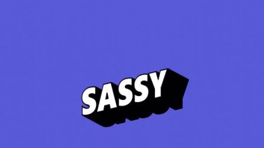 Graffiti Biçimli SASSY Metni Renk Değiştiren Arkaplan