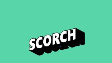 Renk Değiştiren Arkaplan ile Graffiti Biçiminde SCORCH Metni