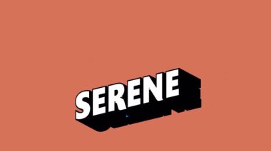Renk Değiştiren Arkaplan ile Graffiti Biçiminde SERENE Metni