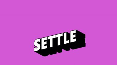 Renk Değiştiren Arkaplan ile Graffiti Biçiminde SETTLE Metni