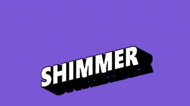 Renk Değiştiren Arkaplan ile Graffiti Biçiminde SHIMMER Metni