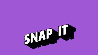 Renk Değiştiren Arkaplan ile Graffiti Biçiminde SNAP IT Metni