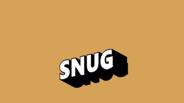 Renk Değiştiren Arkaplan ile Graffiti Biçiminde SNUG Metni