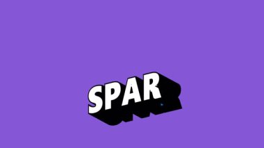 Renk Değiştiren Arkaplan ile Graffiti Biçiminde SPAR Metni