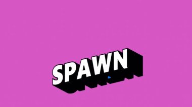 Renk Değiştiren Arkaplan ile Graffiti Biçiminde SPAWN Metni