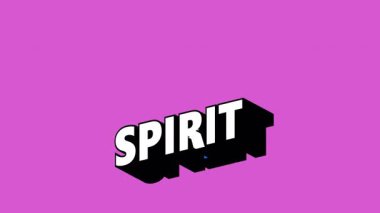 Renk Değiştiren Arkaplan ile Graffiti Biçiminde SPIRIT Metni