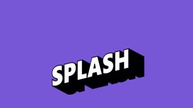 Renk Değiştiren Arkaplan ile Graffiti Biçiminde SPLASH Metni