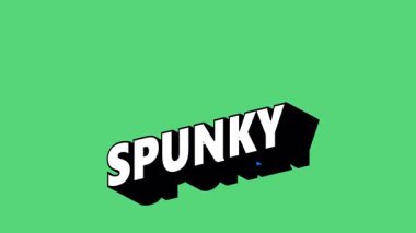 Renk Değiştiren Arkaplan ile Graffiti Biçiminde SPUNKY Metni