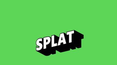 Renk Değiştiren Arkaplan ile Graffiti Biçiminde SPLAT Metni