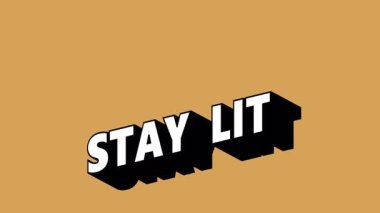 Renk Değiştiren Arkaplan ile Graffiti Biçiminde Kal LIT Metni