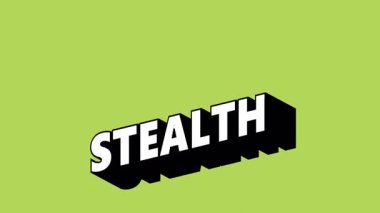 Renk Değiştiren Arkaplan ile Graffiti Biçiminde STEALTH Metni