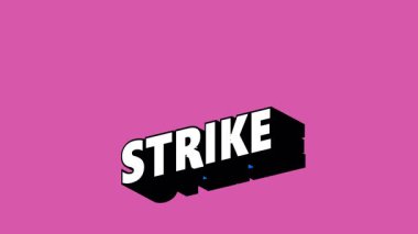 Renk Değiştiren Arkaplan ile Graffiti Biçiminde STRIKE Metni