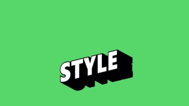 Renk Değiştiren Arkaplan ile Graffiti Biçiminde STYLE Metni