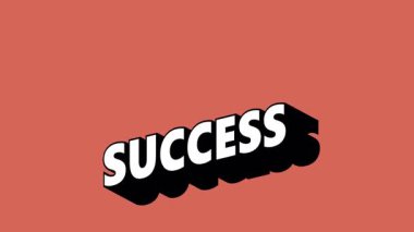 Renk Değiştiren Arkaplan ile Graffiti Biçiminde SUCCESS Metni