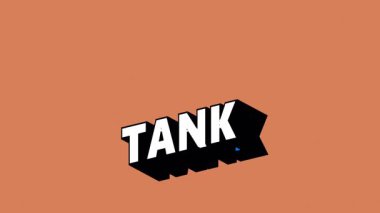 Renk Değiştiren Arkaplan ile Graffiti Biçiminde TANK Metni