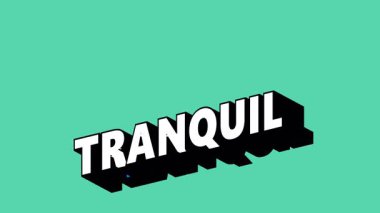 Renk Değiştiren Arkaplan ile Graffiti Biçiminde TRANQUIL Metni