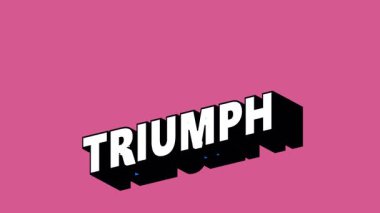 Renk Değiştiren Arkaplan ile Graffiti Biçiminde TRIUMPH Metni