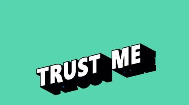 Renk Değiştiren Arkaplan ile Graffiti Biçiminde Bana Güven Metni