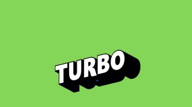 Renk Değiştiren Arkaplan ile Graffiti Biçiminde TURBO Metni