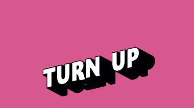 Graffiti Biçiminde Renk Değiştiren Arkaplan ile UP Metnini Döndür