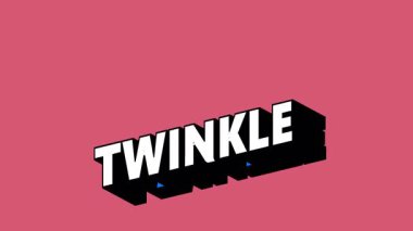 Renk Değiştiren Arkaplan ile Graffiti Biçiminde TWINKLE Metni